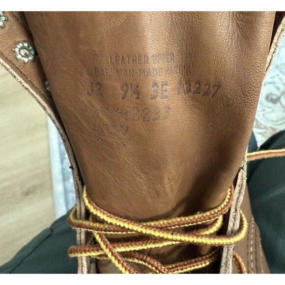 VTG RARE NEW Red Wing Supersole 8” Safety Toe Boots Men Sz 9.5 10 Wide Pls READ - Picture 7 of 14